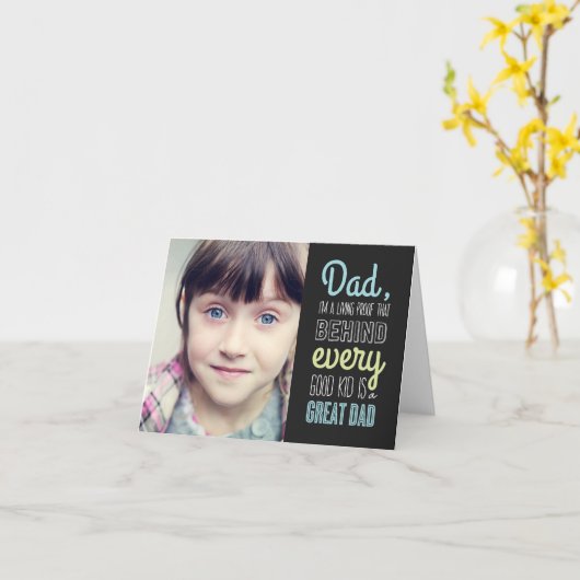 Goede Kind Favens Dag Fotokaart Kaart (Gele Bloem)