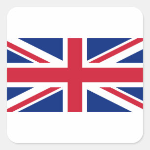 Goede kleur Britse vlag "Union Jack" Vierkante Sticker