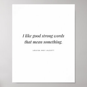 Goede Krachtige Woorden Louisa May Alcott Citatemp Poster