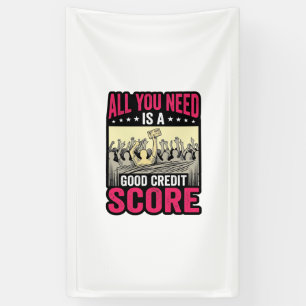 Goede Krediet Score Vintage Grappige Financiën Shi Spandoek
