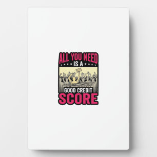 Goede Krediet Score Vintage Grappige Financiën T-s Fotoplaat