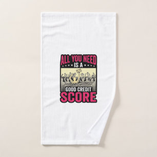 Goede Krediet Score Vintage Grappige Financiën T-s Handdoek