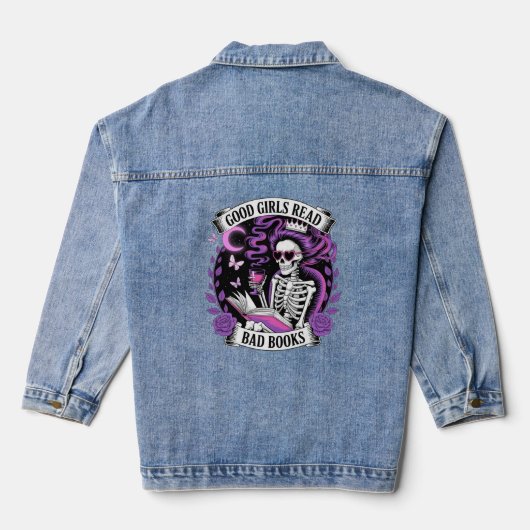 Goede meisjes lezen slechte boeken denim jacket (Achterkant)