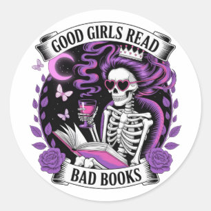 Goede meisjes lezen slechte boeken ronde sticker