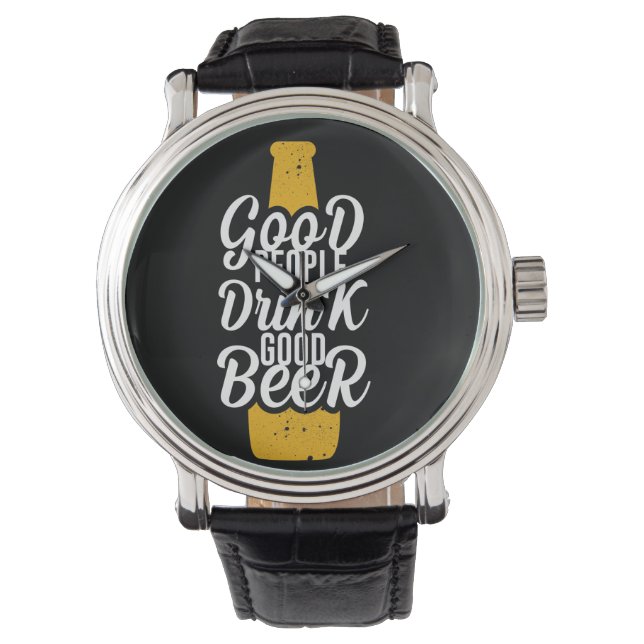 goede mensen drink goed bier horloge (Voorkant)