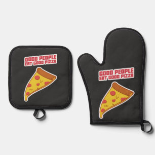 Goede mensen eten goed Pizza Ovenwant & Pannenlap Set