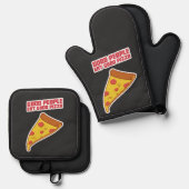 Goede mensen eten goed Pizza Ovenwant & Pannenlap Set (Voorkant / Achterkant)