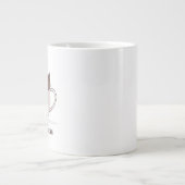 Goede Meowning, katje op een koffiebeker Extra Grote Beker (Voorkant)