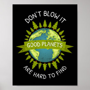 Goede milieus op de Aarde zijn moeilijk te vinden Poster
