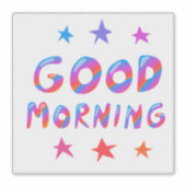 GOEDE MORGEN Cute Colorful & Fun Sticker (Voorkant)