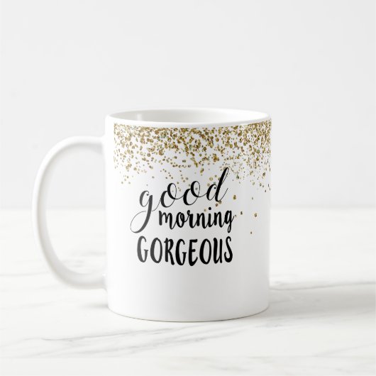 GOEDE MORGEN GORGEOUS Chic Glitter Coffee Mok (Links)