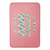 GOEDE MORGEN, kleurrijke kool en vun stripes Badmat (Voorkant Verticaal)