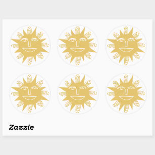 GOEDE MORGEN SUNSHINE Colorful Set van Ronde Sticker