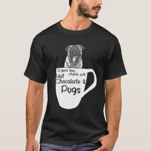 Goede morgen warme chocolade Pug T-shirt