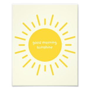 goede morgen zonneschijn kinderkamer poster