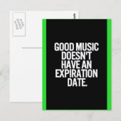 GOEDE MUZIEK HEEFT GEEN EXPIRATIEDATUURQUOTEN  BRIEFKAART (Voorkant / Achterkant)