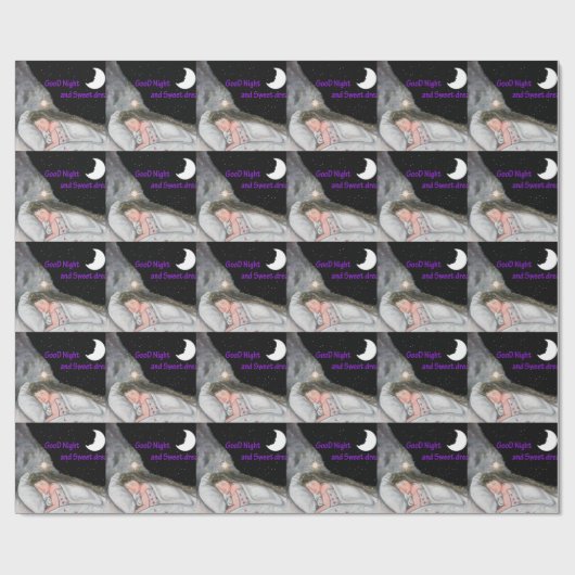 Goede nacht cadeaupapier (Vlak)