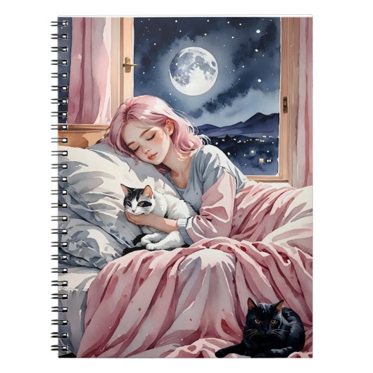 Goede nacht illustratie notitieboek (Voorkant)