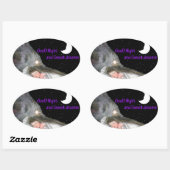 Goede nacht ovale sticker (Vel)