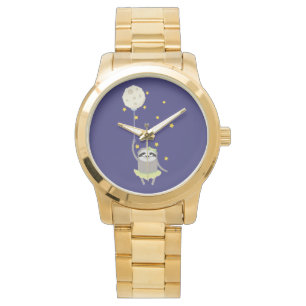 Goede nachtsleuf met maan horloge