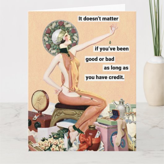 Goede of slechte retro Humor groet Kaart (Voorkant)