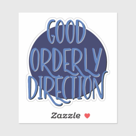 Goede Ordelijke Richting 12 Stap Slogan Sticker (Vel)