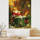 Goede oude kerstman poster (Keuken)