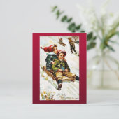 Goede Oude Kerstmis Feestdagenkaart (Staand voorkant)