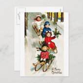 Goede Oude Kerstmis Feestdagenkaart (Voorkant / Achterkant)