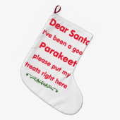 goede paraket grote kerstsok (Voorkant (Hangend))