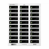Goede Pixie op Zwart Mailing Label (Full Sheet)
