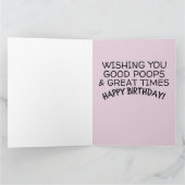 GOEDE POOPS FUNNY BIRTHDAY CARDS OUDER WORDEN KAART (Binnen)