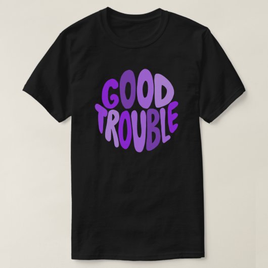 Goede Problemen Paarse Lettering T-shirt (Design voorkant)