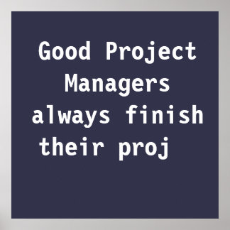 Goede projectmanagers Funny Famous PMO Quote Poster