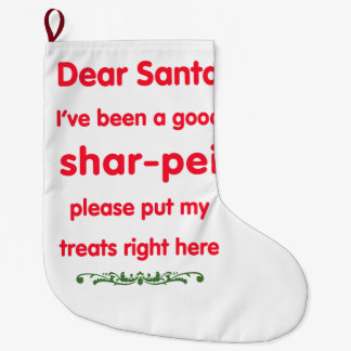 goede schar-pei grote kerstsok