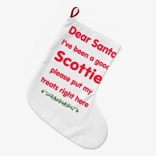 goede Scottie Grote Kerstsok (Voorkant (Hangend))