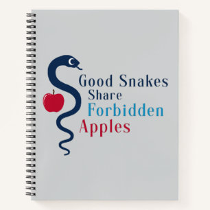 Goede Slangen Delen Verboden Appels T-Shirt Notitieboek