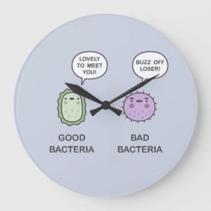 Goede, slechte bacteriën grote klok