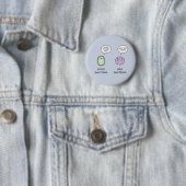 Goede, slechte bacteriën ronde button 5,7 cm (In situ)