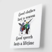 Goede Speech School Gezegde Wall Clock Vierkante Klok (Hoek)