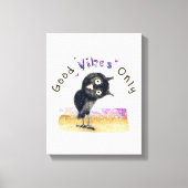 Goede steekproeven slechts met Curieuze Owl Canvas Afdruk (Voorkant)