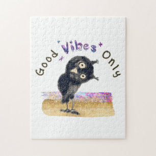 Goede steekproeven slechts met Curieuze Owl Legpuzzel