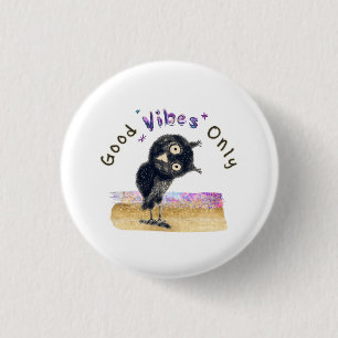 Goede steekproeven slechts met Curieuze Owl Ronde Button 3,2 Cm