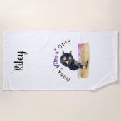 Goede steekproeven slechts met Curieuze Owl Strandlaken (Voorkant)