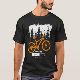 Goede tijd het laden van mountainbiker cyclus t-shirt