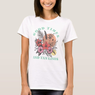 Goede tijden en bruine lijnen t-shirt