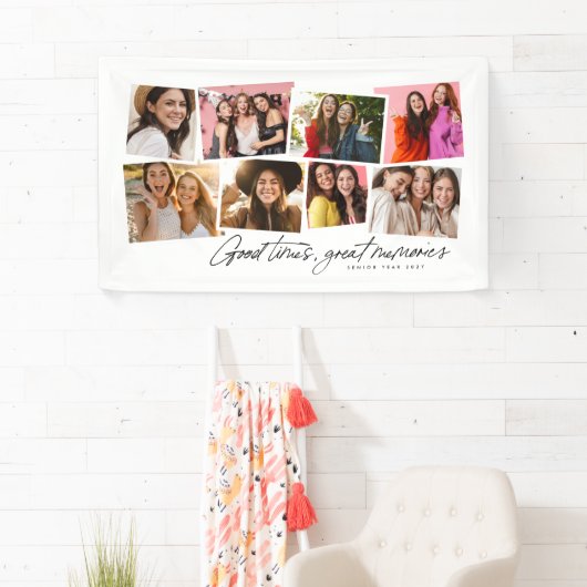 Goede tijden geweldige herinneringen aan het leuke spandoek (Insitu)