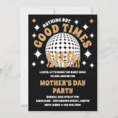 Goede tijden Groovy Black & Gold Moederdag Party Kaart (Voorkant)