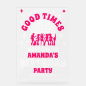 Goede tijden Verjaardagsfeest Welkom Frosted Acryl Bord (Voorkant)