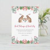 Goede Tijdingen van Groot Geluk Winterbessen Kerst Feestdagenkaart (Staand voorkant)